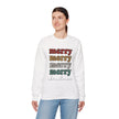 Merry Merry Merry Christmas Crewneck Sweatshirt