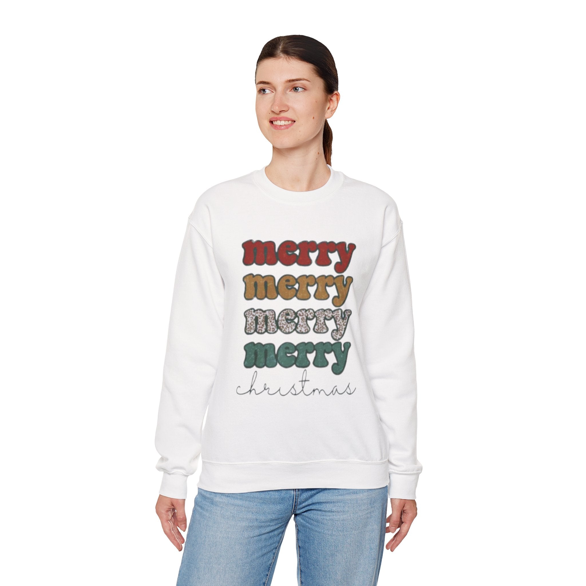 Merry Merry Merry Christmas Crewneck Sweatshirt
