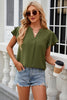 Notched Cap Sleeve T-Shirt