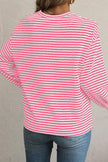 Striped Round Neck Long Sleeve Top