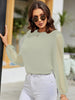 Round Neck Balloon Sleeve Blouse