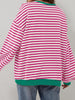 Lovelet Contrast Striped Long Sleeve Sweatshirt