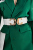 Zinc Alloy Buckle Elastic Wide Belt