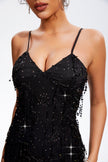 Sequin V-Neck Wrap Cami Mini Dress