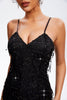 Sequin V-Neck Wrap Cami Mini Dress