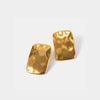 Gold-Plated Square Earrings