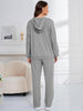 Dropped Shoulder Long Sleeve Hoodie and Pants Set