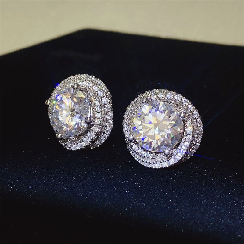 Moissanite 925 Sterling Silver Earrings