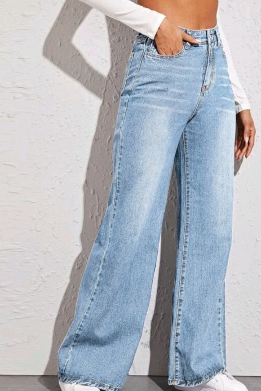 High Waist Wide Leg Jeans - QuaintQuest Fashion