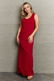 Plus Size Scoop Neck Maxi  Dress