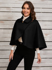 Collared Neck Cropped Cape