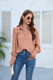 Puff Sleeve Collared Neck Shirt