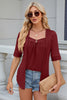 Eyelet Half Sleeve T-Shirt