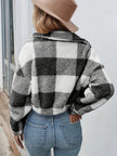 Plaid Zip Up Long Sleeve Outerwear Coat