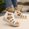 Cutout Rhinestone Trim Wedge