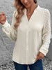 Perfee Textured Notched Long Sleeve Shirt