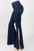 Side Slit Flare Jeans