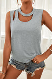 Cutout Sleeveless Tank Top