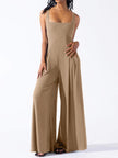 Square Neck Wide Strap Jumpsuit