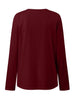 Ruched Round Neck Long Sleeve T-Shirt