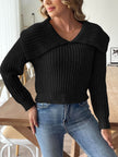 Cable-Knit Long Sleeve Sweater