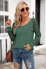 V-Neck Long Raglan Sleeve T-Shirt