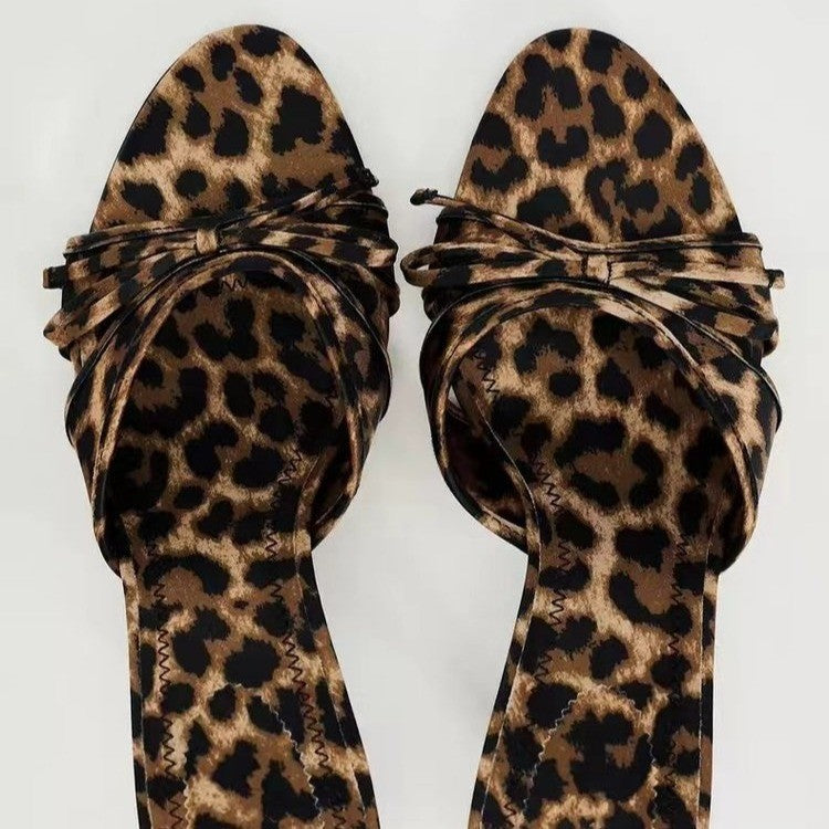 Bow Leopard Kitten Heel