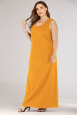 Plus Size Scoop Neck Maxi  Dress