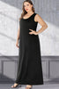 Plus Size Scoop Neck Maxi  Dress