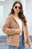 Zip Up Long Sleeve Fuzzy Hoodie Outerwear