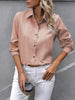 Button Up Collared Neck Long Sleeve Shirt