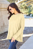 Basic Bae Full Size Ribbed Round Neck Long Sleeve Knit Sweater