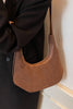 Suede Adjustable Strap Shoulder Bag