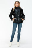 Pocketed Zip Up Turtleneck Puffer Jacket