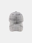 Plaid Adjustable Cotton Baseball Cap