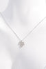 Sterling Silver Zircon Maple Leaf Necklace