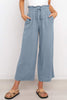 Drawstring Waist Wide Leg Pants