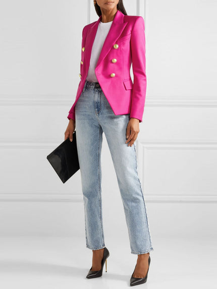 Lapel Collar Long Sleeve Blazer