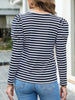 Striped Round Neck Long Sleeve T-Shirt