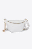 PU Leather Chain Strap Crossbody Bag