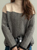 Contrast Turtleneck Long Sleeve Sweater