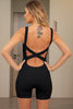 Crisscross Wide Strap Active Romper