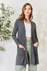 Celeste Full Size Open Front Cardigan with Pockets