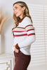 Basic Bae Striped Collared Neck Rib-Knit Top