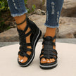 Cutout Rhinestone Trim Wedge