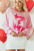 Valentine’s Day HUG AND KISSES Round Neck Sweatshirt