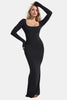 Basic Bae Built-In Shapewear Square Neck Long Sleeve Maxi Dress