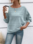 Full Size Round Neck Long Sleeve Sweater