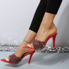 Sequin Point Toe Kitten Heel