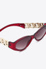 Chain Detail Temple Cat Eye Sunglasses